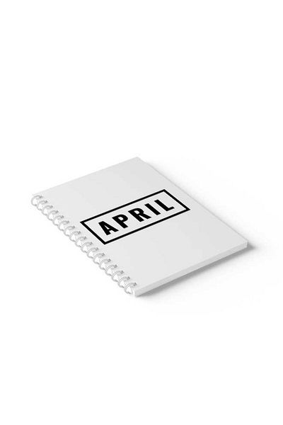 LOWHA Spiral Notebook with Front and Back Hard Covers Featuring April Design