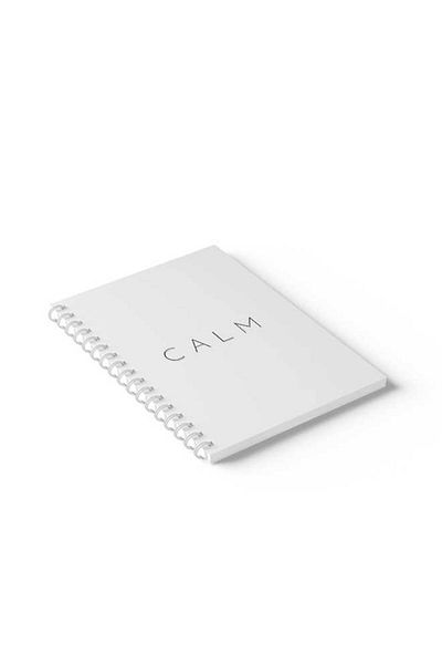 LOWHA Spiral Notebook with Front and Back Hard Covers Featuring Calm Design