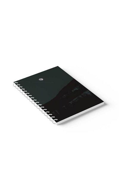 LOWHA Spiral Notebook with Front and Back Hard Covers Featuring Night on Mountains Design