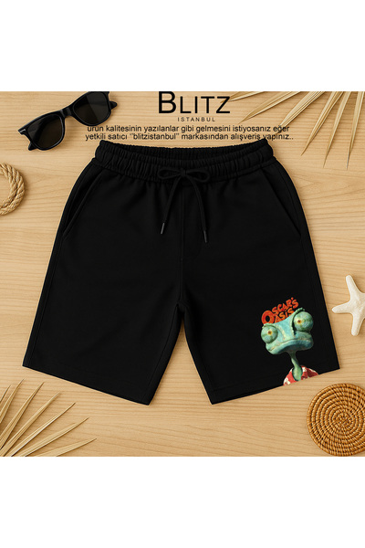 BLITZ ISTANBUL Pantaloni scurți pentru copii cu imprimeu Oscar, Oscar în deșe...