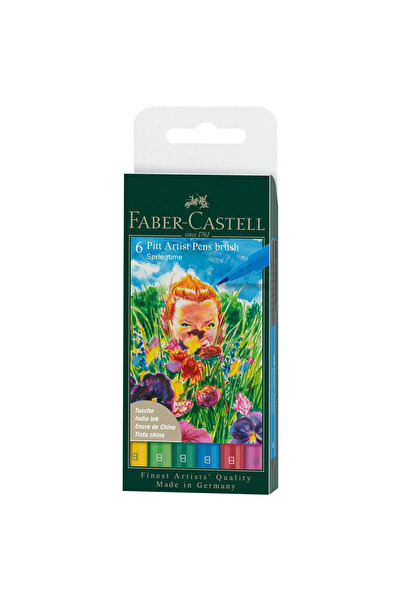 Faber Castell Faber Pıtt Artist Pen Fırça Uçlu Çizim Kalemi 6 Lı Bahar 1671770