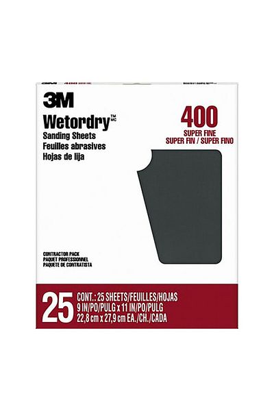 3M 400A-Grit Silicon Carbide Wet/Dry Sanding Sheets 9 x 11 Inch
