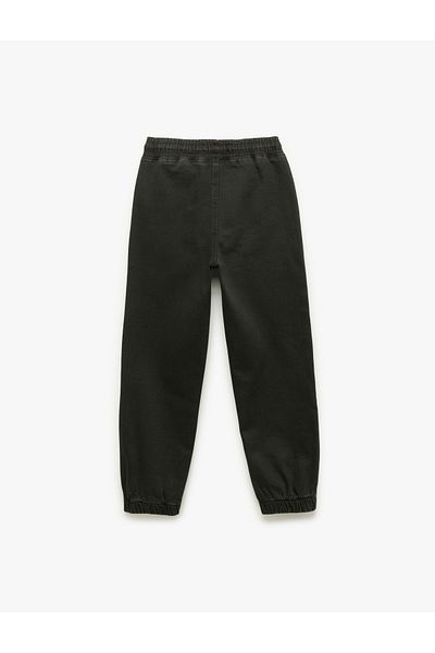 Koton Cotton Waist Lace-Up Jogger Denim Pants