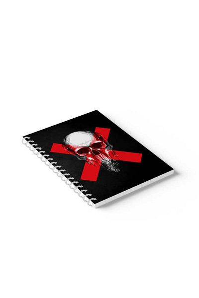 LOWHA Spiral Notebook with Front and Back Hard Covers Featuring Danger Design