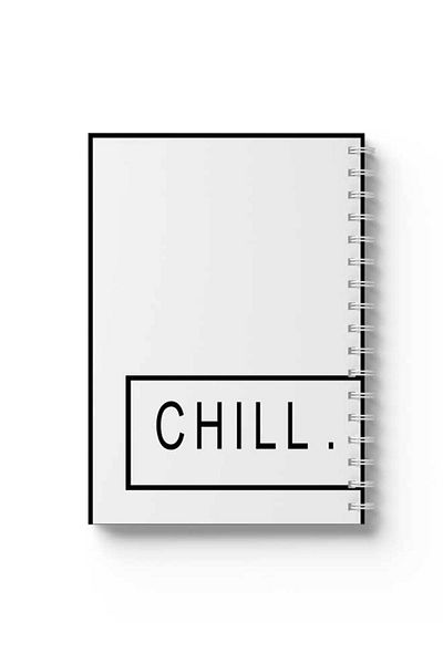 LOWHA Spiral Notebook with Front and Back Hard Covers Featuring Chill Design