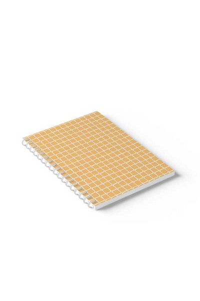 LOWHA Spiral Notebook with Front and Back Hard Covers Featuring Squares Design