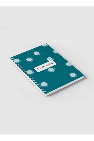 LOWHA Spiral Notebook with Front and Back Hard Covers Featuring Abstract Design