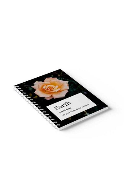 LOWHA Spiral Notebook with Front and Back Hard Covers Featuring Earth It's Your Home Design
