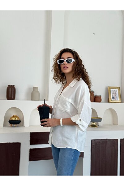 Azda Γυναικείο πουκάμισο με κοντό μανίκι με διπλή τσέπη Κωδικός μοντέλου:605