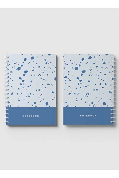 LOWHA دفتر ملاحظات حلزوني مع غلافين أمامي وخلفي صلبين بتصميم على طراز تيرازو