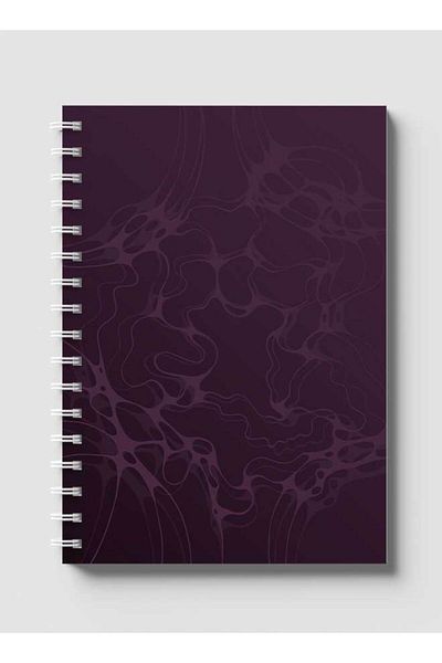 LOWHA Spiral Notebook with Front and Back Hard Covers Featuring Abstract Water Effect Design