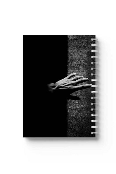 LOWHA Spiral Notebook with Front and Back Hard Covers Featuring Hand Design