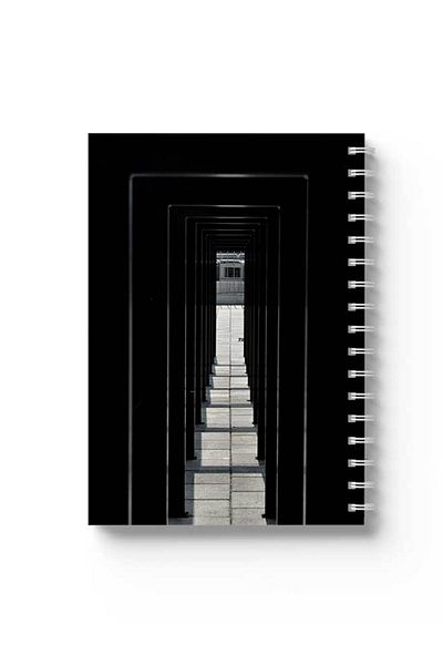 LOWHA Spiral Notebook with Front and Back Hard Covers Featuring Exit Design