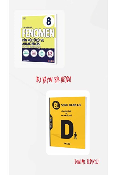 Fenomen Yayıncılık FENOMEN YAYINLARI + HIZ YAYINLARI 8.SINIF DİN KÜLTÜRÜ VE AHLAK BİLGİSİ SORU BANKASI
