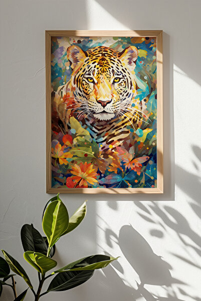 Artavessa One Piece Real Raw Wooden Framed Mosaic Themed Painting - Model 29
