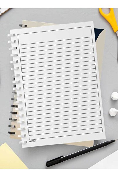 LOWHA دفتر ملاحظات حلزوني مع غلافين أمامي وخلفي صلبين يتميزان بتصميم جمالي