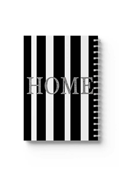 LOWHA دفتر ملاحظات حلزوني مع غلافين أمامي وخلفي صلبين بتصميم منزلي