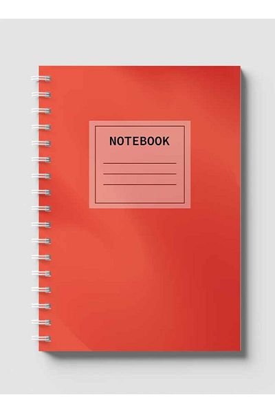 LOWHA Spiral Notebook with Front and Back Hard Covers Featuring Minimalist Gradient Design