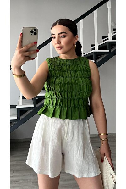 Oslove بلوزة بدون أكمام من جيبيلي باللون الأخضر