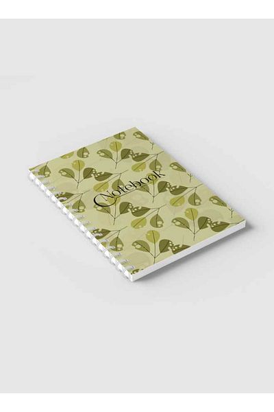 LOWHA Spiral Notebook with Front and Back Hard Covers Featuring Classical Theme Leaf Design
