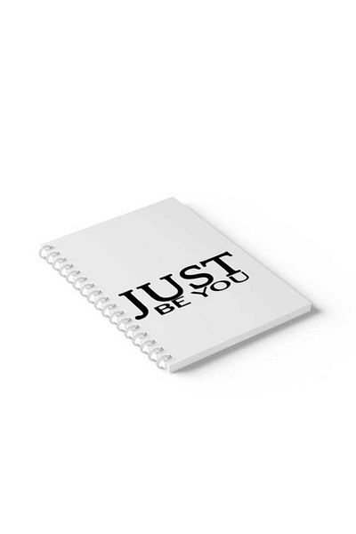 LOWHA Spiral Notebook with Front and Back Hard Covers Featuring Just Be You Design