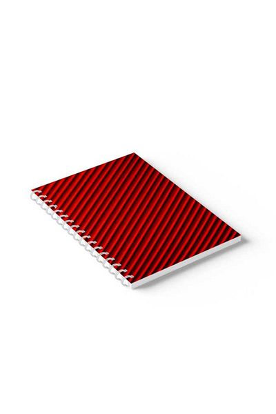 LOWHA Spiral Notebook with Front and Back Hard Covers Featuring Striped Design