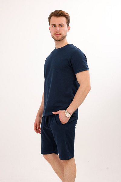 Rodrigo Waffle Fabric Shorts T-Shirt Cotton Set 25232