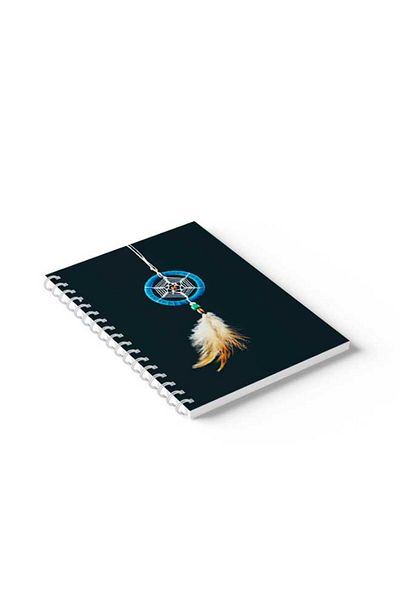 LOWHA Spiral Notebook with Front and Back Hard Covers Featuring Dream Catcher Design