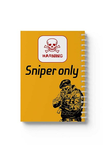 LOWHA Spiral Notebook with Front and Back Hard Covers Featuring Warning Design
