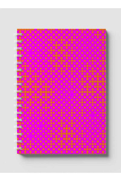 LOWHA Spiral Notebook with Front and Back Hard Covers Featuring Geometric Gradient Design
