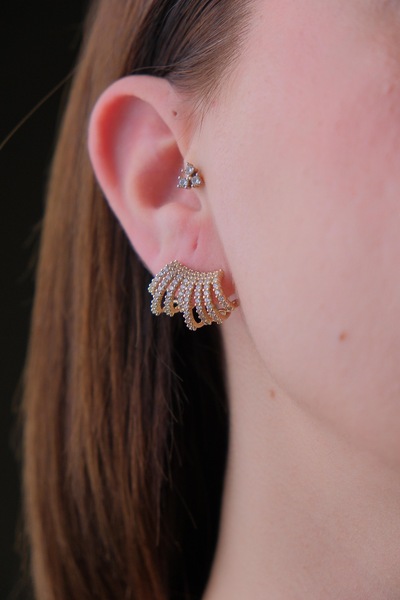 Elizzz ACCESSORY çoklu görünümlü şık küpe