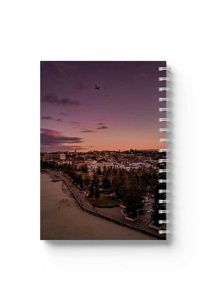 LOWHA Spiral Notebook with Front and Back Hard Covers Featuring the City Design
