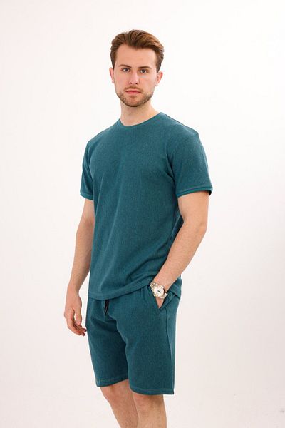 Rodrigo Waffle Fabric Shorts T-Shirt Cotton Set 25232