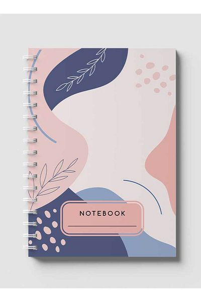 LOWHA Spiral Notebook with Front and Back Hard Covers Featuring Aesthetic Floral Design