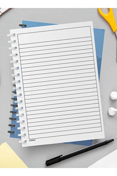 LOWHA Spiral Notebook with Front and Back Hard Covers Featuring Abstract Design