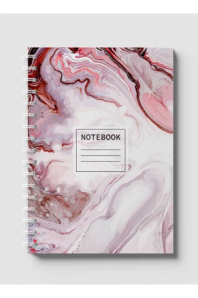 LOWHA Spiral Notebook with Front and Back Hard Covers Featuring Acrylic Paint Design