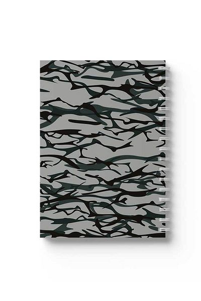 LOWHA Spiral Notebook with Front and Back Hard Covers Featuring Shapes Design
