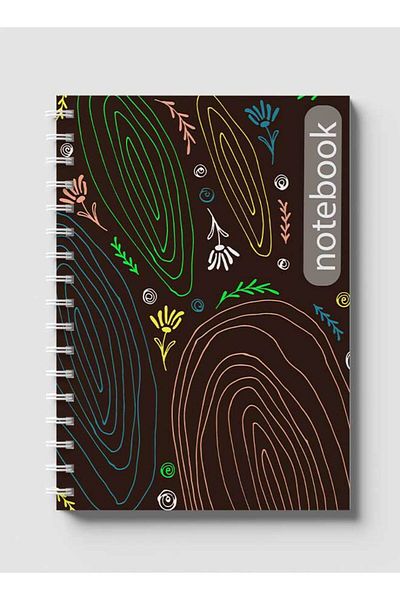LOWHA Spiral Notebook with Front and Back Hard Covers Featuring Modern Design