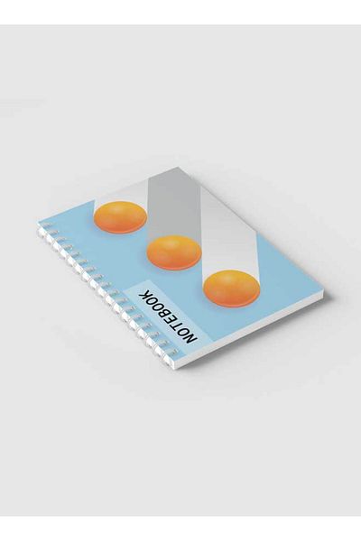LOWHA Spiral Notebook with Front and Back Hard Covers Featuring Circular Gradient Design
