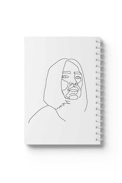 LOWHA Spiral Notebook with Front and Back Hard Covers Featuring Girl Design