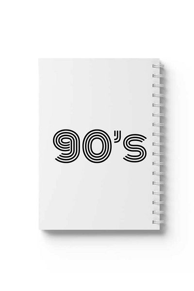 LOWHA Spiral Notebook with Front and Back Hard Covers Featuring 90'S Design