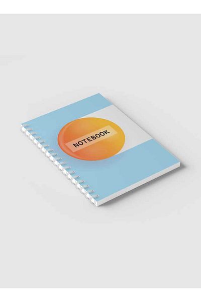 LOWHA Spiral Notebook with Front and Back Hard Covers Featuring Circular Gradient Design