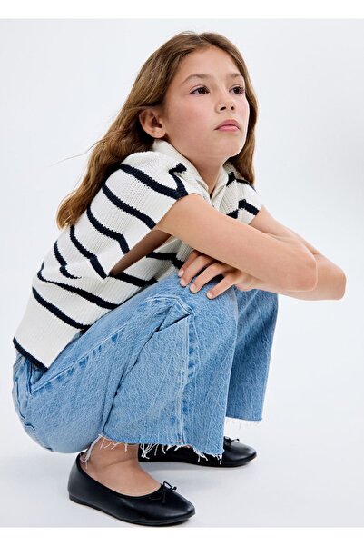 MANGO Kids Perkins yakalı triko yelek