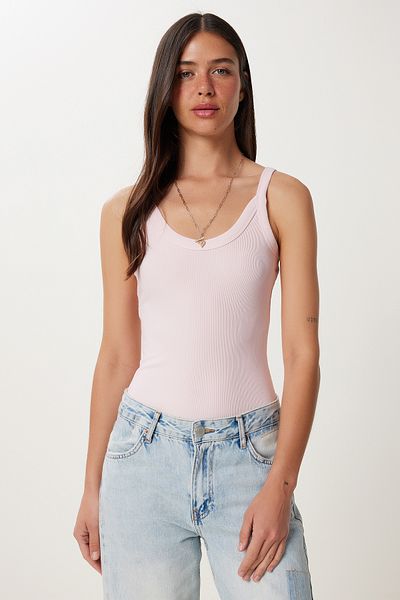 Lovelyİstanbul Pack of 2 Suspended Ribbed Knitted Singlets