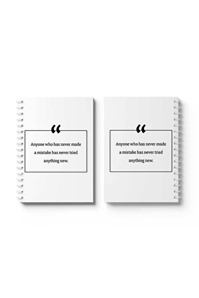 LOWHA دفتر ملاحظات حلزوني مع غلافين أمامي وخلفي صلبين بتصميم اقتباسات باللغة الإنجليزية