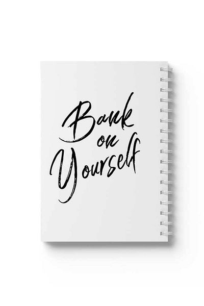 LOWHA Spiral Notebook with Front and Back Hard Covers Featuring English Phrase Design