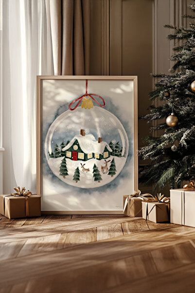 Artavessa One Piece Real Raw Wooden Framed New Year Themed Painting - Model 65
