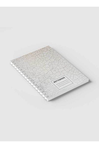 LOWHA Spiral Notebook with Front and Back Hard Covers Featuring Dry Land Design