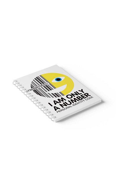 LOWHA Spiral Notebook with Front and Back Hard Covers Featuring I Am Only A number Design