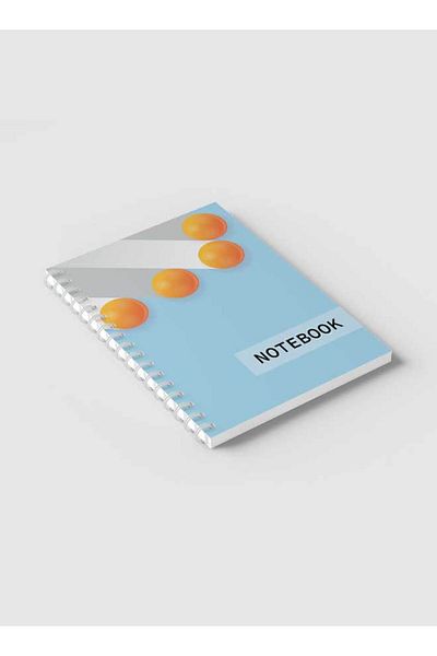 LOWHA Spiral Notebook with Front and Back Hard Covers Featuring Circular Gradient Design